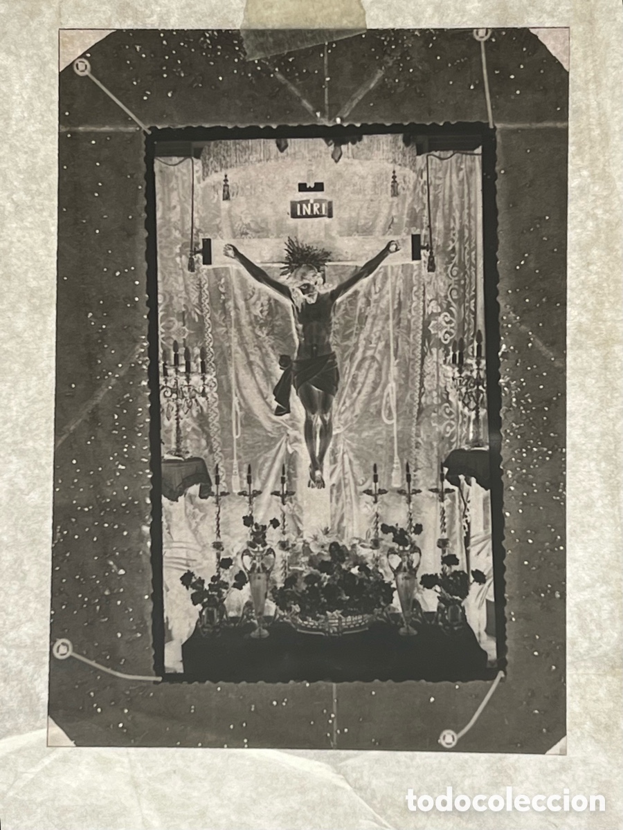 Fotograf&iacute;a antigua: SANT&Iacute;SIMO CRISTO DEL GRAO.. Clich&eacute; antiguo.. (h.1920?) Med&iacute;das: 6,5 x 9 cm.,