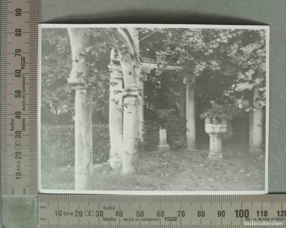 Fotografia antiga: FOTOGRAFIA. INTERIOR DE JARDIN. MOTIVOS CLASICOS. HACIA 1940 SANTA MARIA DE HUERTA