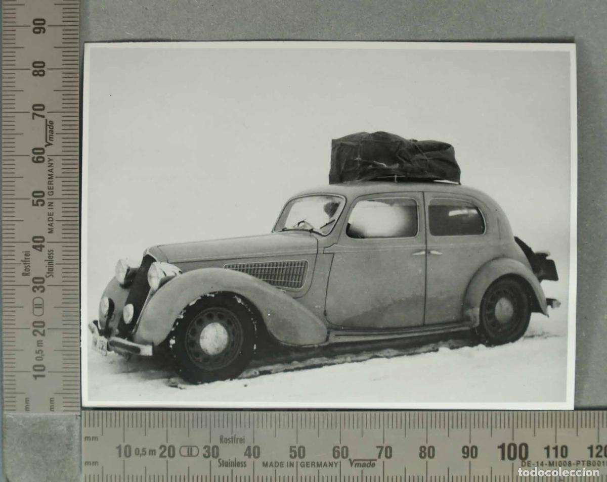 Fotografia antiga: FOTOGRAFIA. Alfa Romeo 6C 2300B EN LA NIEVE CARRETERA DE BURGOS FEBRERO 1944