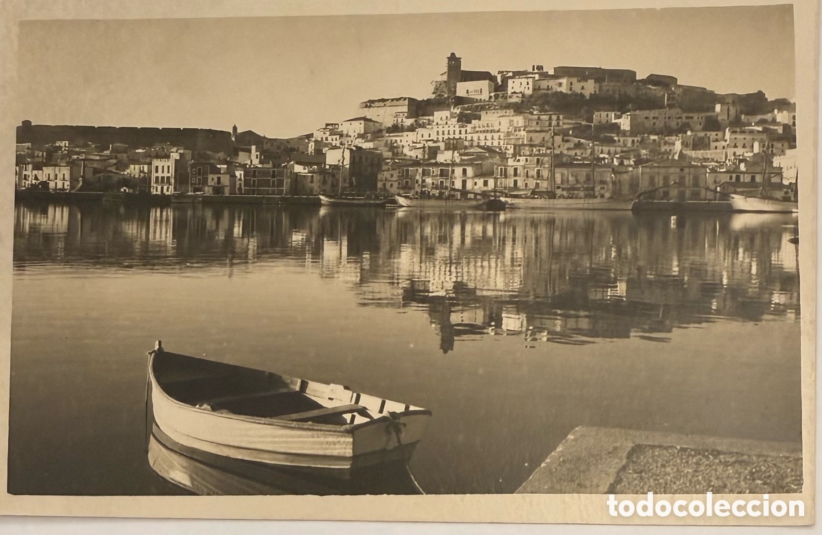 Fotografia antiga: Ibiza vista del puerto Fotograf&iacute;a tipo postal