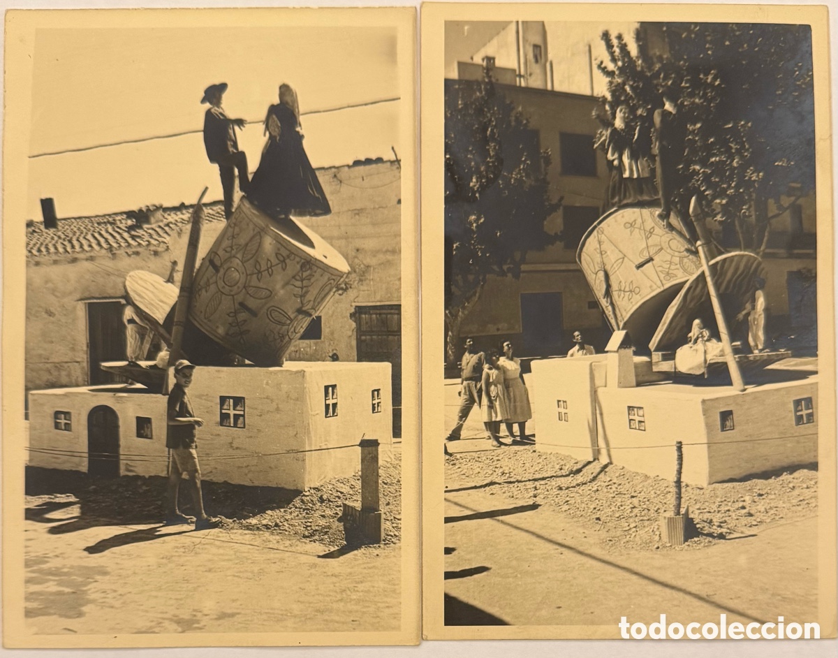 Fotografia antiga: Ibiza fiestas de San Juan 1954 dos fotos tipo postal
