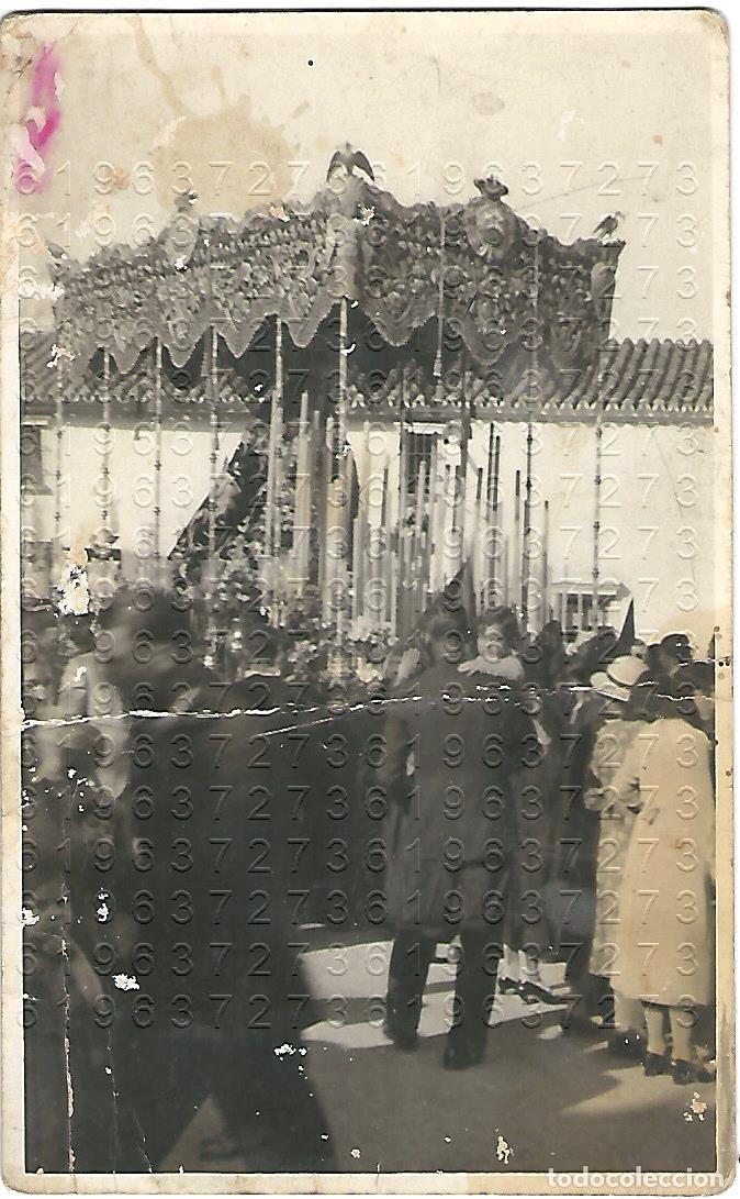Alte Fotografie: CARMONA PROCESION PASO FOTOGRAFIA MUY ANTIGUA 13X8 M18