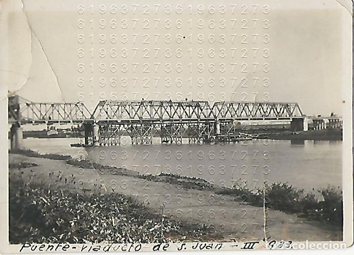 Fotograf&iacute;a antigua: SAN JUAN DE AZNALFARACHE PUENTE VIADUCTO FOTOGRAFIA MUY ANTIGUA 9X6 M18