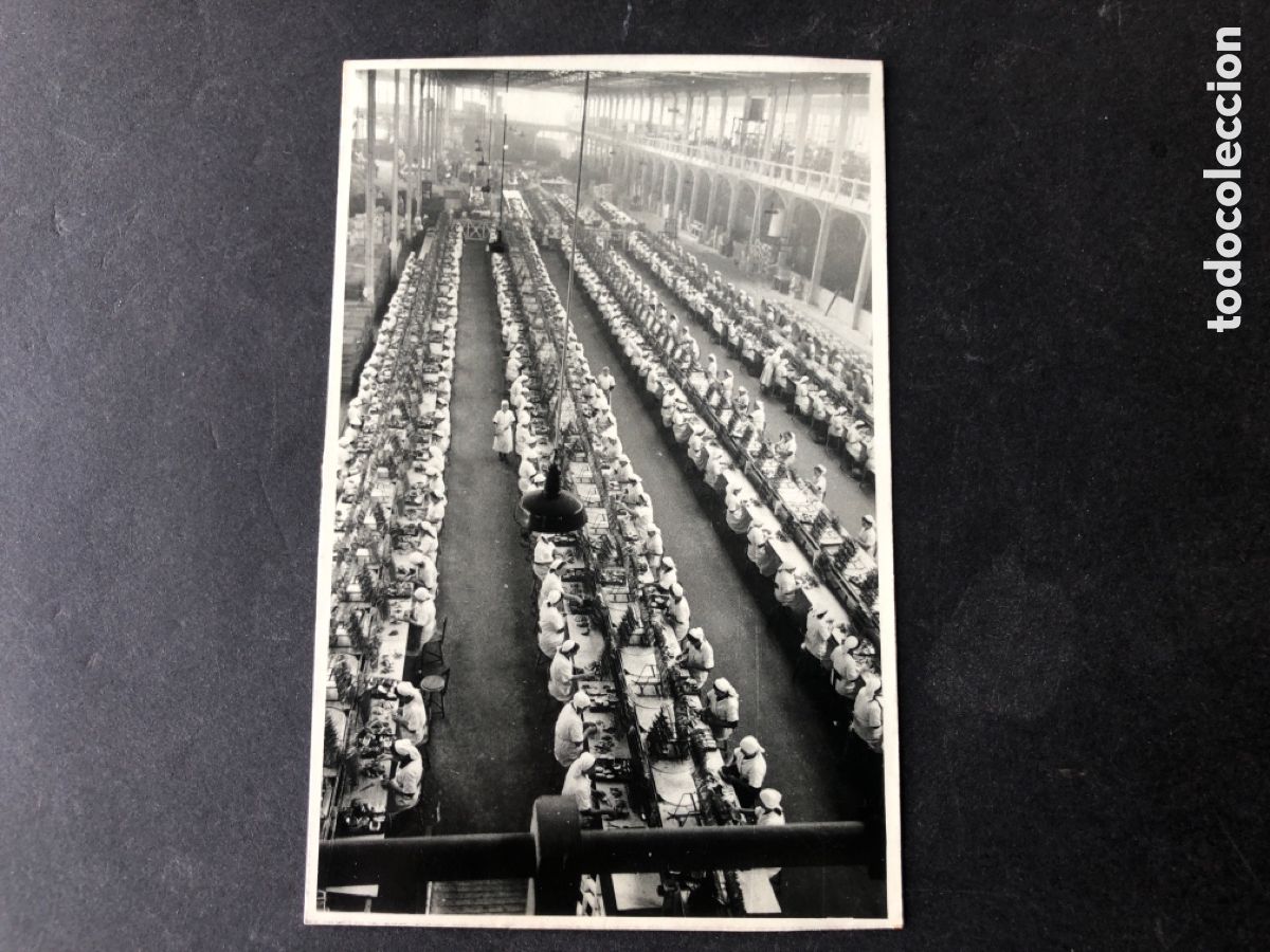 Fotografia antica: Antigua y rara foto fabrica de conservas MASSO CANGAS VIGO