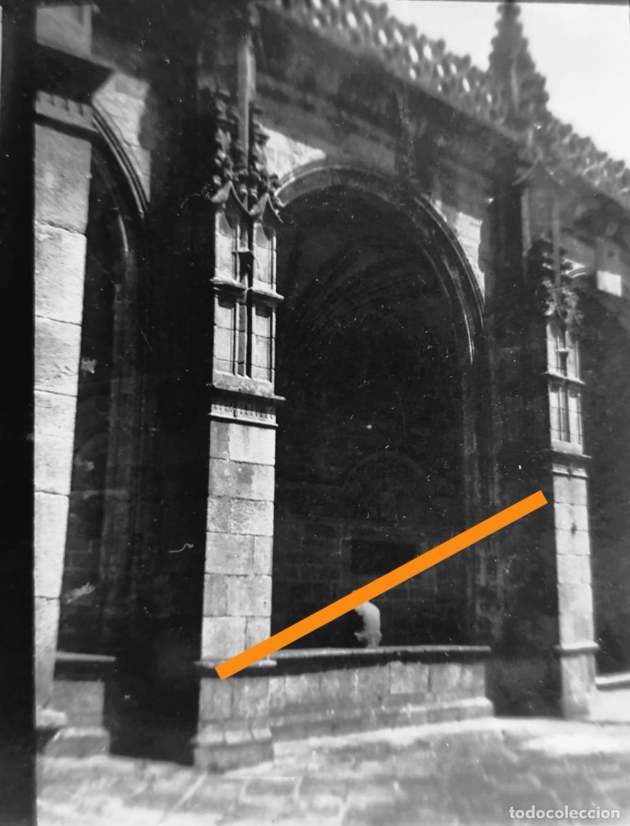 Fotograf&iacute;a antigua: Antiguo negativo de fotograf&iacute;a. Santiago de Compostela. A&ntilde;os 40/50