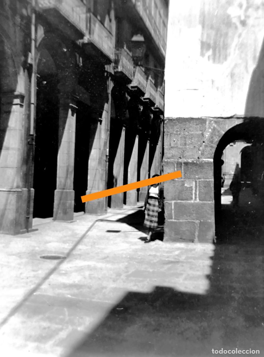 Fotograf&iacute;a antigua: Antiguo negativo de fotograf&iacute;a. Santiago de Compostela. A&ntilde;os 40/50