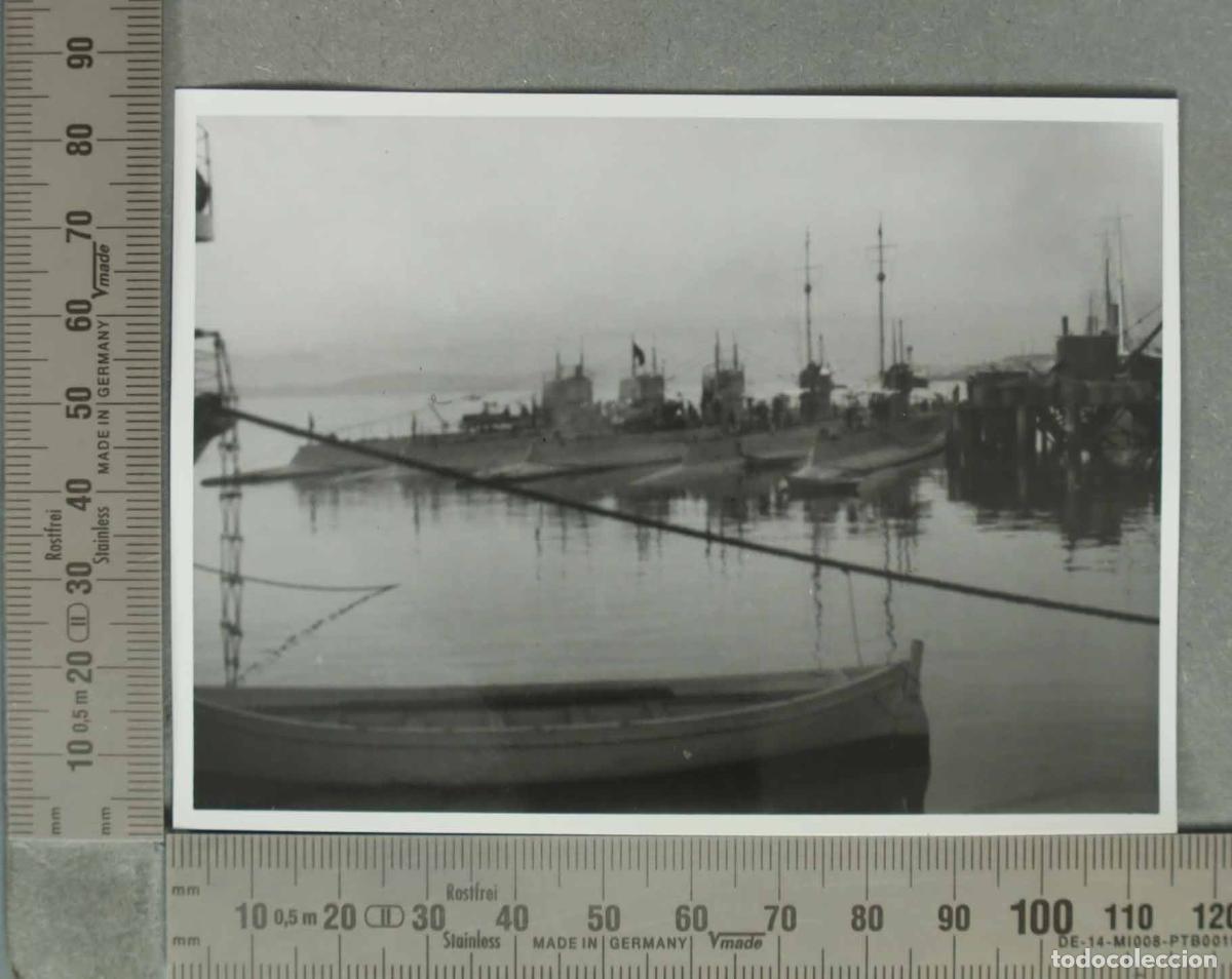 Fotografia antiga: FOTOGRAFIA. SUBMARINOS EN PUERTO DE SANTANDER. HACIA 1940