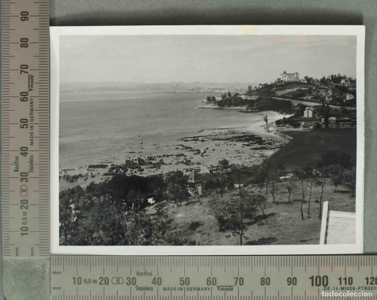Fotografia antiga: FOTOGRAFIA. VISTA DE SANTANDER. PLAYA DE LOS PELIGROS. HACIA 1940