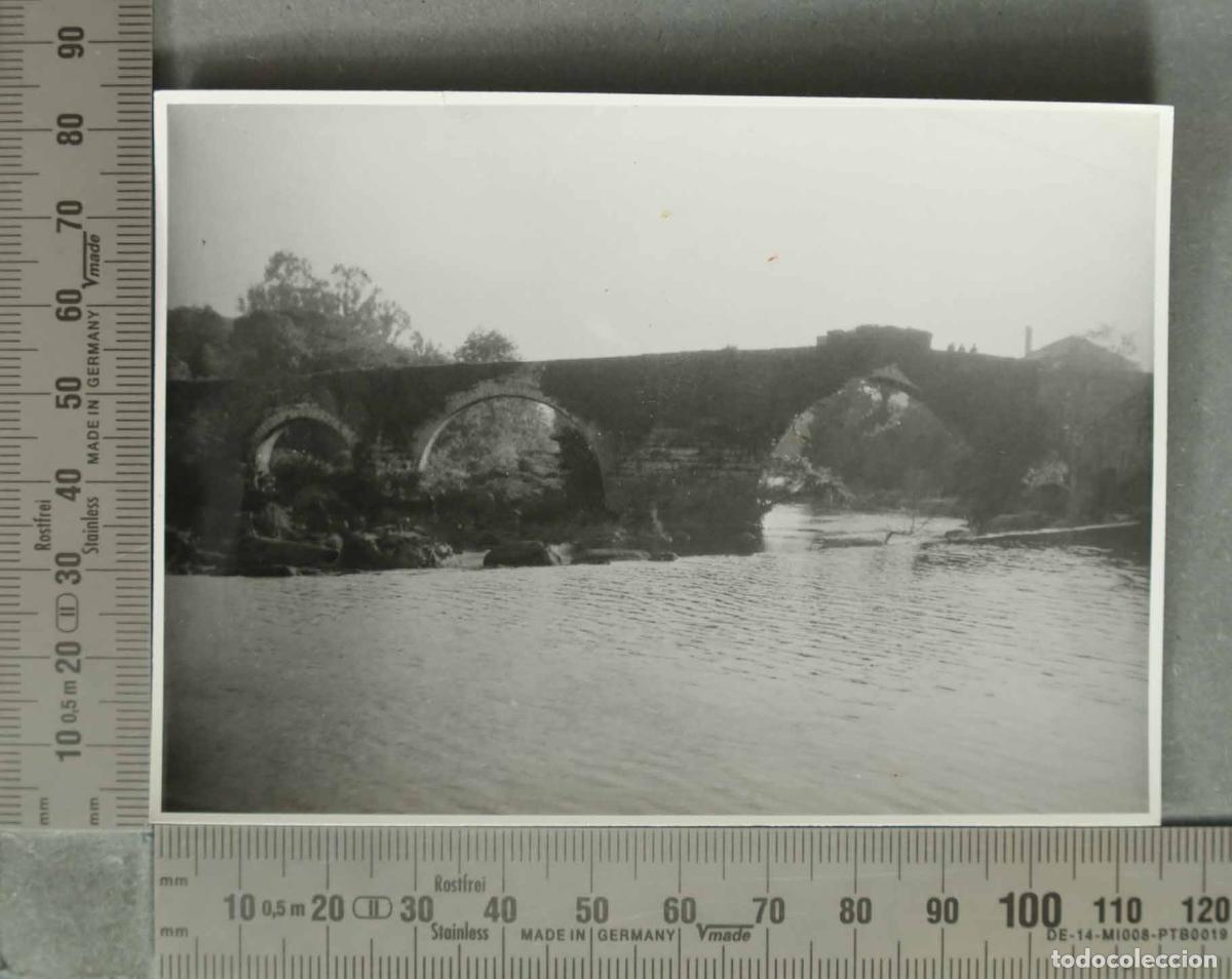 Fotografia antiga: FOTOGRAFIA.PUENTE DE PEDRO PEREGRINO COMPOSTELA. HACIA 1940