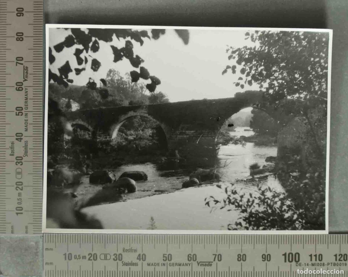 Fotografia antiga: FOTOGRAFIA.PUENTE DE PEDRO PEREGRINO COMPOSTELA. HACIA 1940