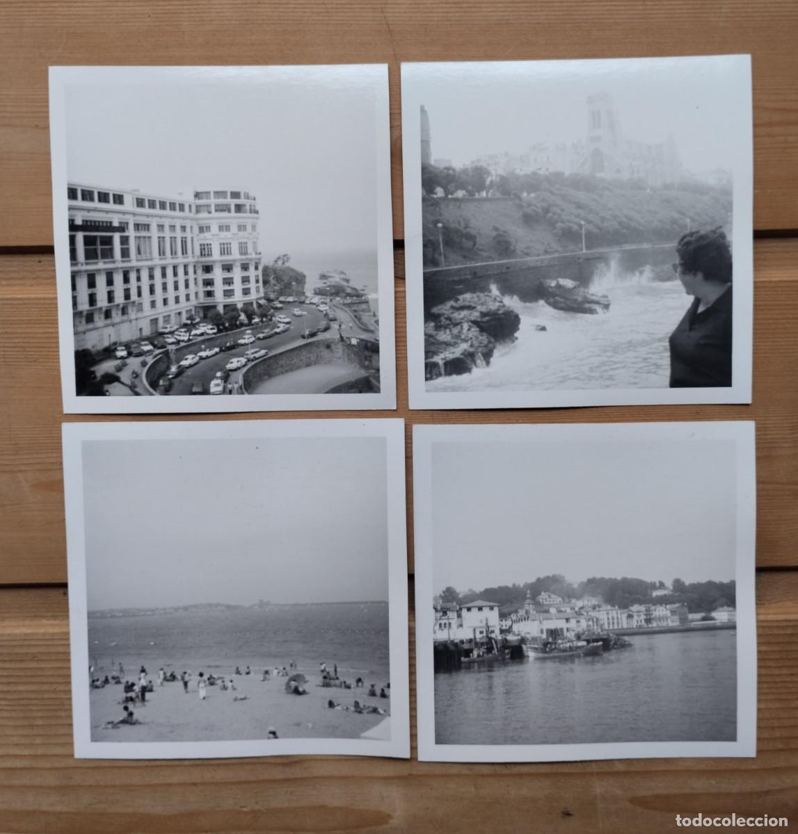 Fotografia antiga: Lote de fotograf&iacute;as antiguas de Biarritz: Casino, playa, puerto e Iglesia Santa Eugenia