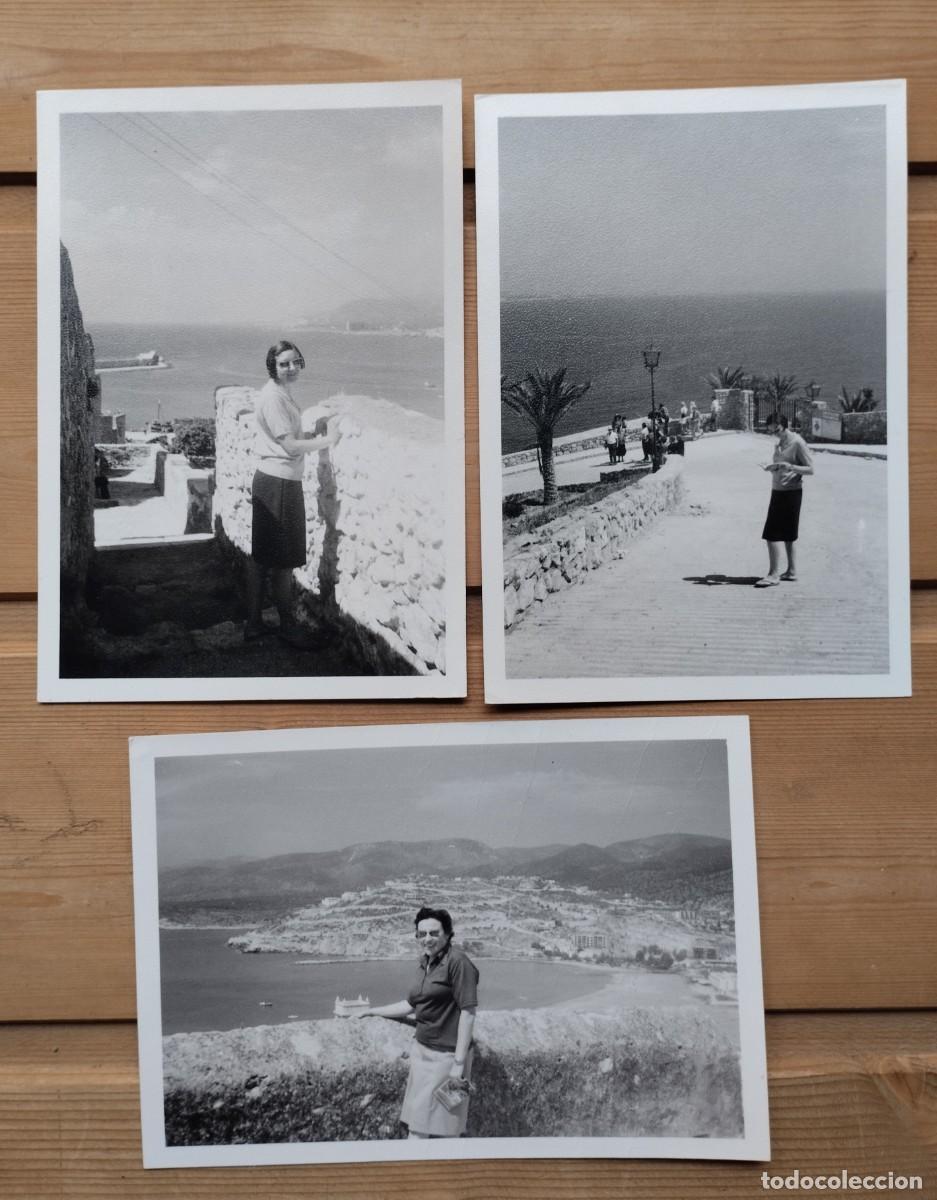 Fotografia antiga: Lote de fotograf&iacute;as antiguas de mujeres en Pe&ntilde;&iacute;scola (Castell&oacute;n) Diferentes vistas. A&ntilde;o 1973.