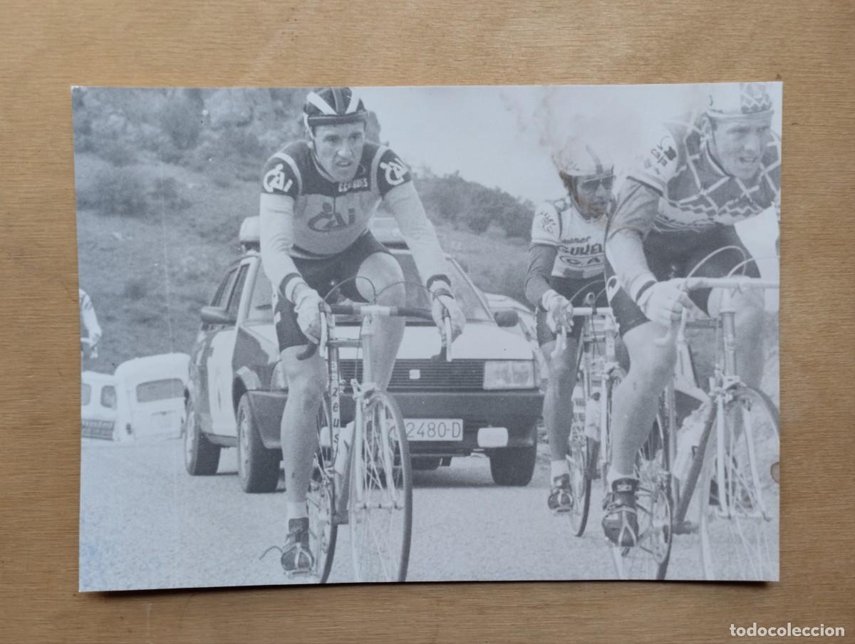 Fotograf&iacute;a antigua: Fotograf&iacute;a antigua de ciclismo a&ntilde;os 80. Belanche.