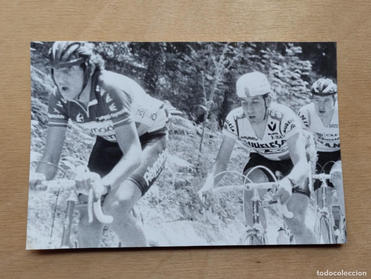 Fotograf&iacute;a antigua: Fotograf&iacute;a antigua de ciclistas en subida. M. Alonso. Ciclismo a&ntilde;os 80