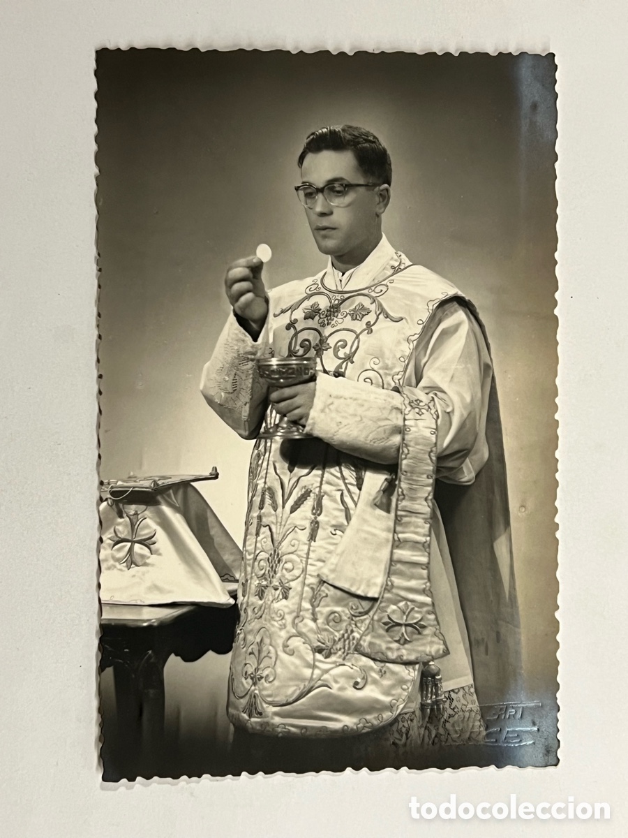 Fotograf&iacute;a antigua: ZARAGOZA.. Ordenaci&oacute;n Sacerdotal y Primera Misa del Padre Mariano Moreno.. Fotograf&iacute;a (a.1955)