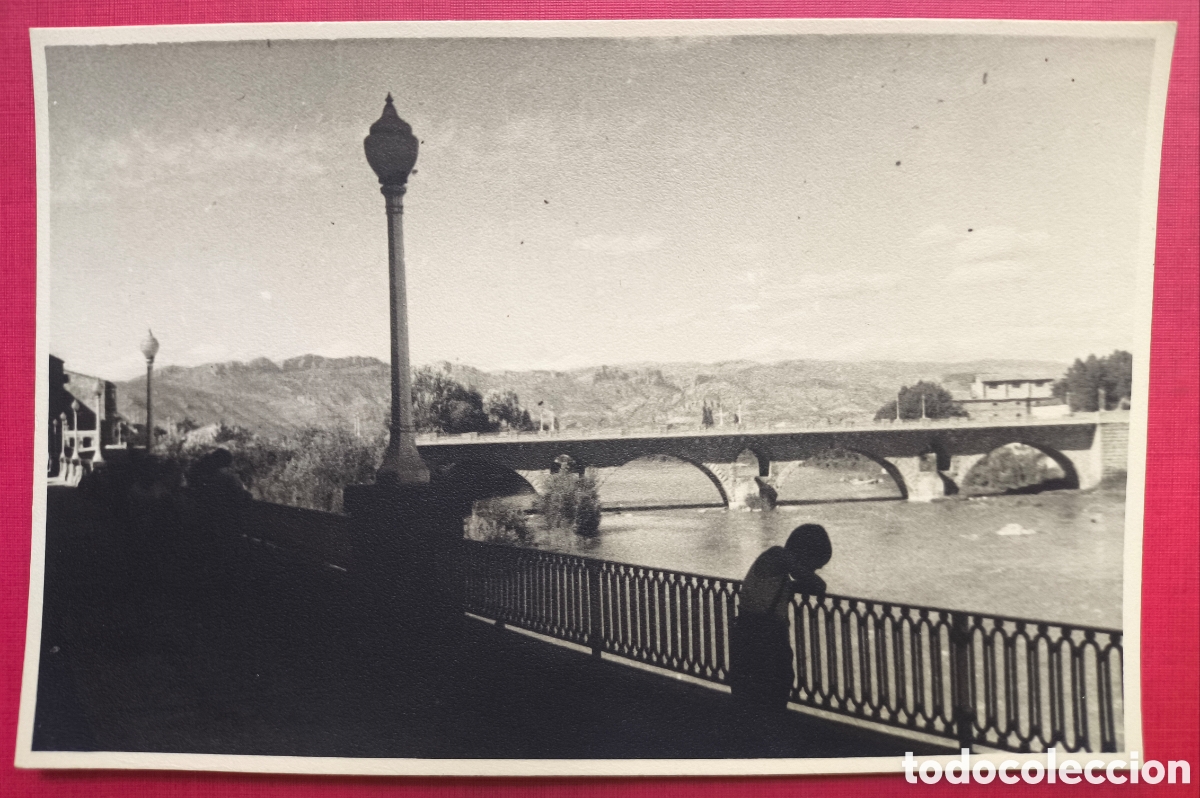 Fotograf&iacute;a antigua: BALAGUER PONT RIU SEGRE FOTOGRAF&Iacute;A LLEIDA 1953