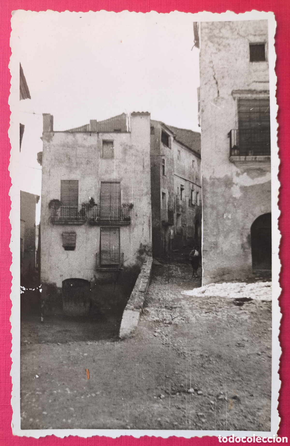 Fotograf&iacute;a antigua: LA TORRE DE L'ESPANYOL CARRER FOTOGRAF&Iacute;A ANIMADA RIBERA D'EBRE TARRAGONA 1951