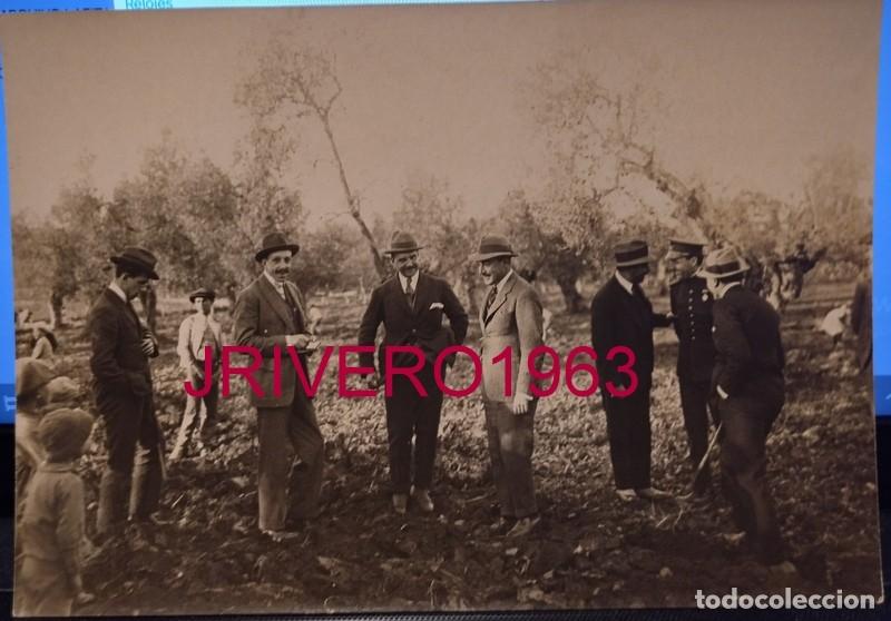 Fotograf&iacute;a antigua: ANTIGUA FOTOGRAFIA DEL REY ALFONSO XIII VISITANDO LA FINCA DE DON JOSE HUESCA, EN SEVILLA, 170X118MM