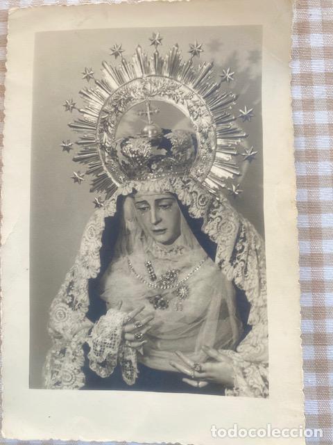 Fotograf&iacute;a antigua: Maria Santisima de la Soledad. Ronda. Foto Alarcon. 1952. 17 x 11.5 cm.