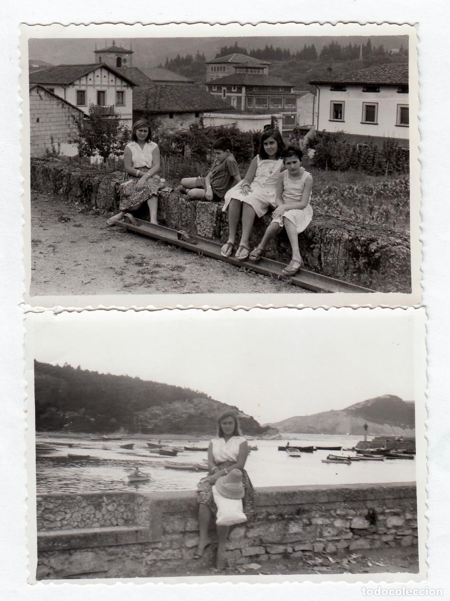 Fotograf&iacute;a antigua: 2 fotos. Fant&aacute;sticas vistas de Plentzia, Plencia, Vizcaya. A&ntilde;os 50-60 pc
