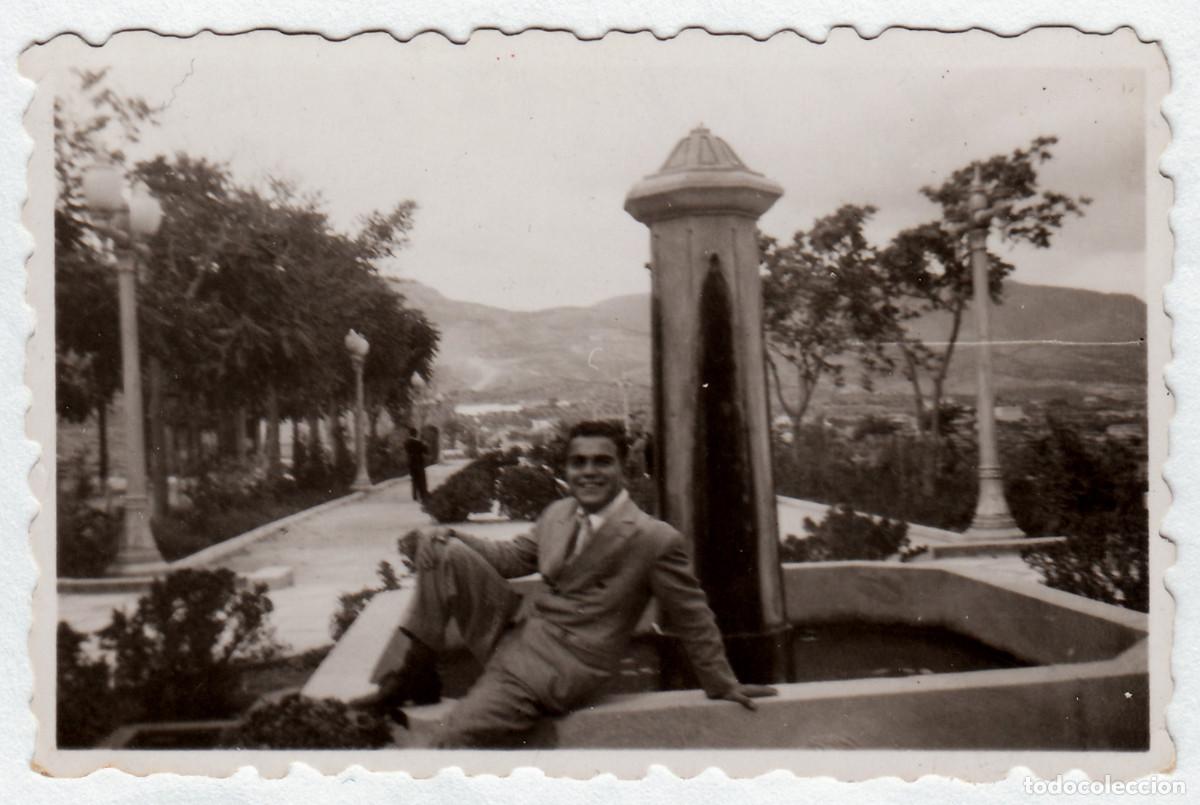 Fotograf&iacute;a antigua: Preciosa foto del Paseo del Viaducto, Alcoy, Alicante. A&ntilde;os 40 pc