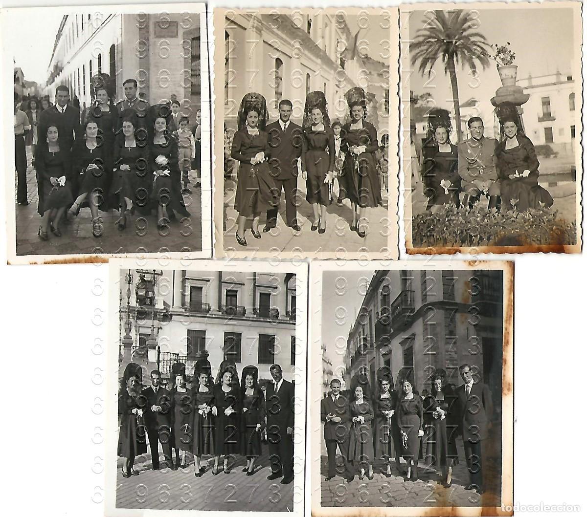 Fotograf&iacute;a antigua: SEVILLA SEMANA SANTA LUCAS BERMUDO FERNANDEZ 5 FOTOGRAFIAS UNICAS F6