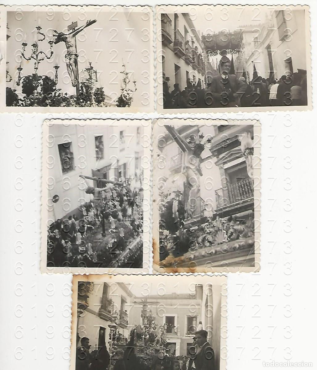 Fotograf&iacute;a antigua: SEVILLA SEMANA SANTA A&Ntilde;OS 40 LUCAS BERMUDO FERNANDEZ 5 FOTOGRAFIAS UNICAS F6