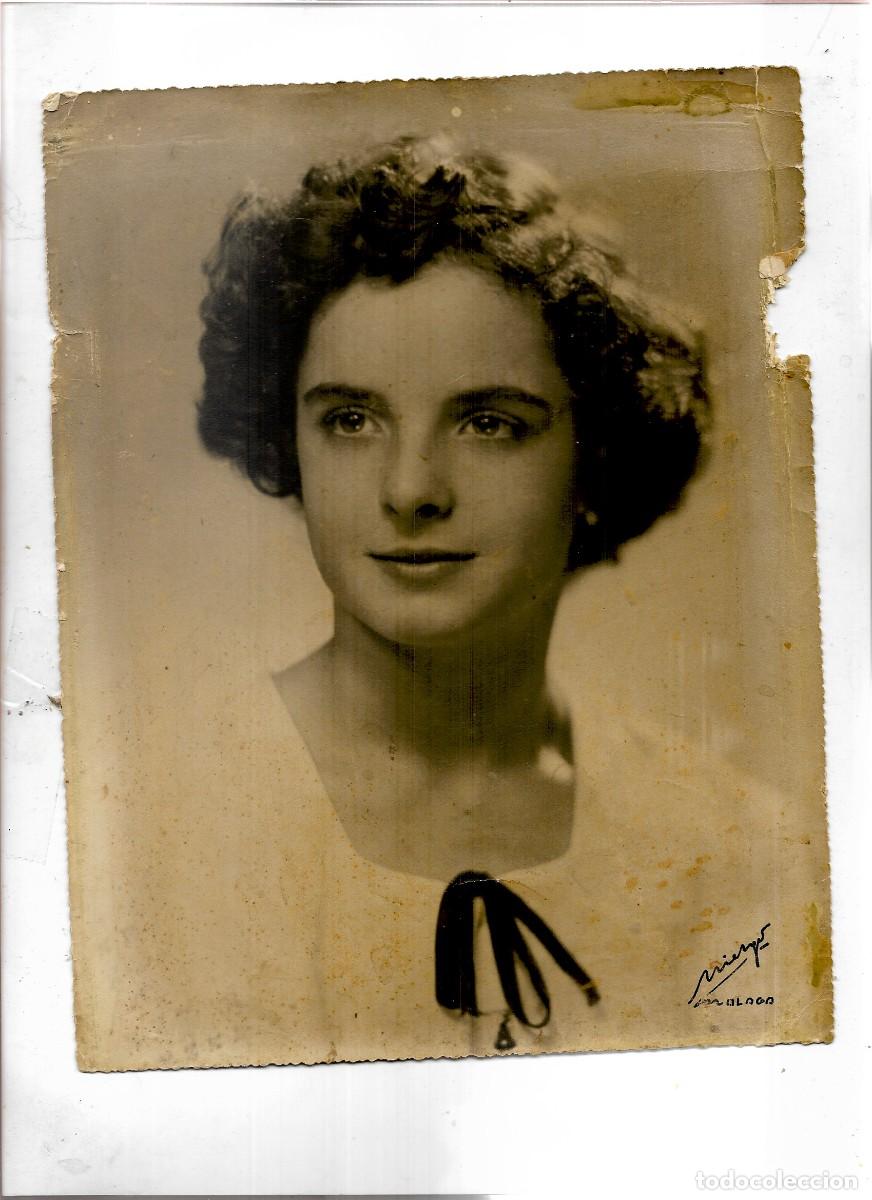 Fotograf&iacute;a antigua: ANTIGUA FOTO DE JOVEN CON FIRMA MEDIDA 20 X 25