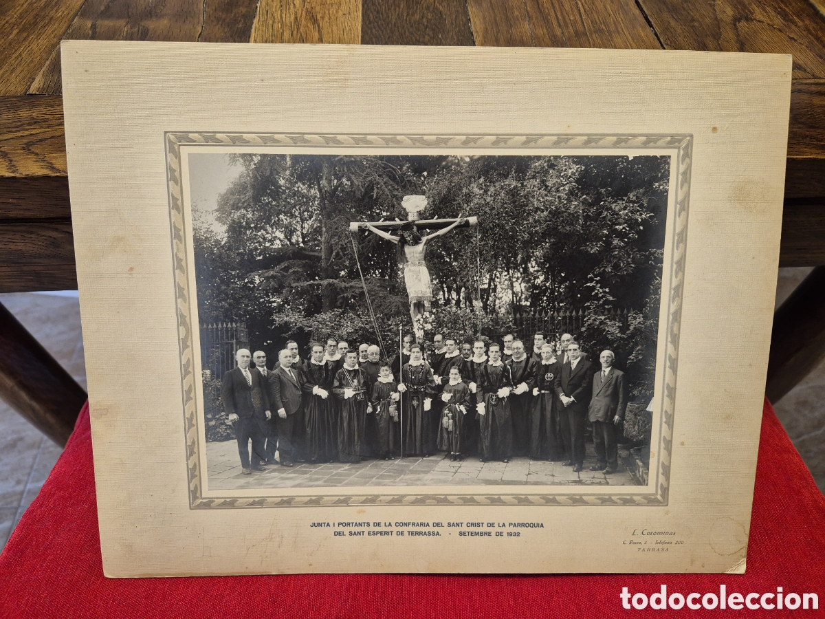 Fotograf&iacute;a antigua: FOTOGRAFIA GRAN FORMATO SANTO CRISTO DE TARRASA / SANT CRIST DE TERRASSA.