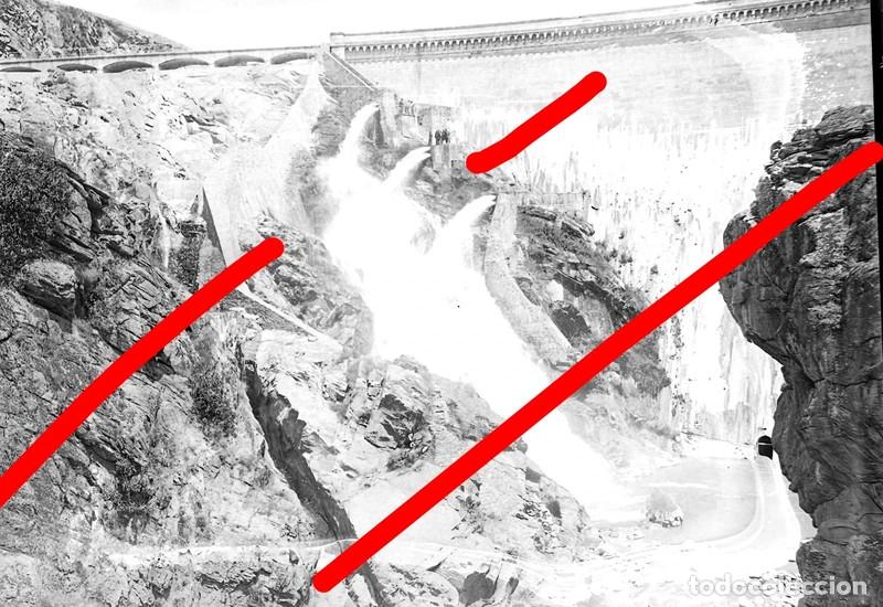 Antique Photography: Canal de Isabel II Presa del Villar Madrid - Negativo de Cristal - Fotografia Antigua