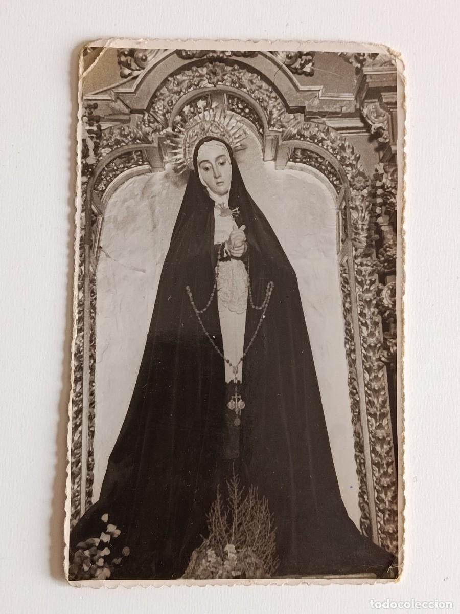 Fotografia antiga: FOTOGRAF&Iacute;A VIRGEN CON ORACI&Oacute;N DETR&Aacute;S. FOTO FLORA TOLEDO