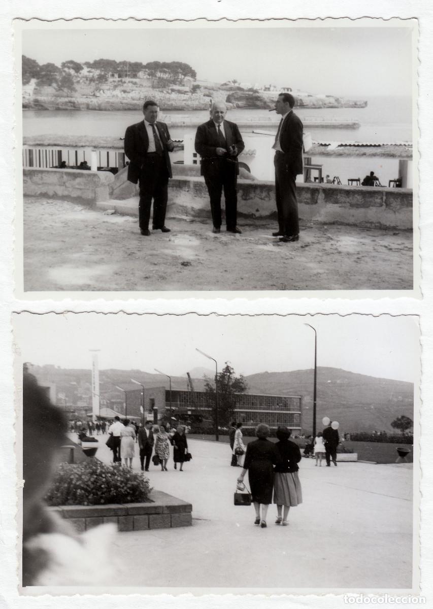 Fotograf&iacute;a antigua: 2 fotos. Vista de Porto Cristo, Mallorca. A&ntilde;os 50-60 pc