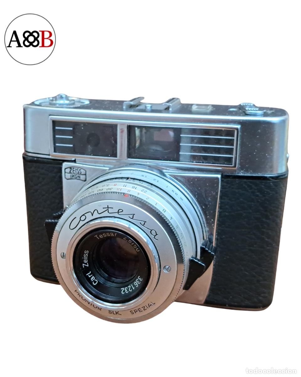 Fotograf&iacute;a antigua: C&aacute;mara Cl&aacute;sica Zeiss Ikon (A&ntilde;os 50) Made in Germany con Funda Original de Cuero