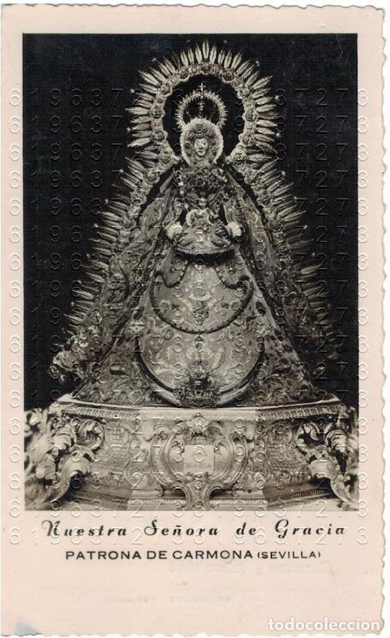 Fotograf&iacute;a antigua: CARMONA SEVILLA NUESTRA SE&Ntilde;ORA DE GRACIA PATRONA FOTOGRAFIA 1956 11X7 M18
