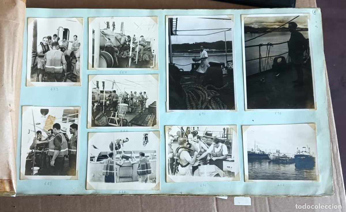 Fotograf&iacute;a antigua: &Aacute;lbum de fotos Muchas de las fotos son temas marinos dentro de un barco - Canal de Panam&aacute; - Nueva Y