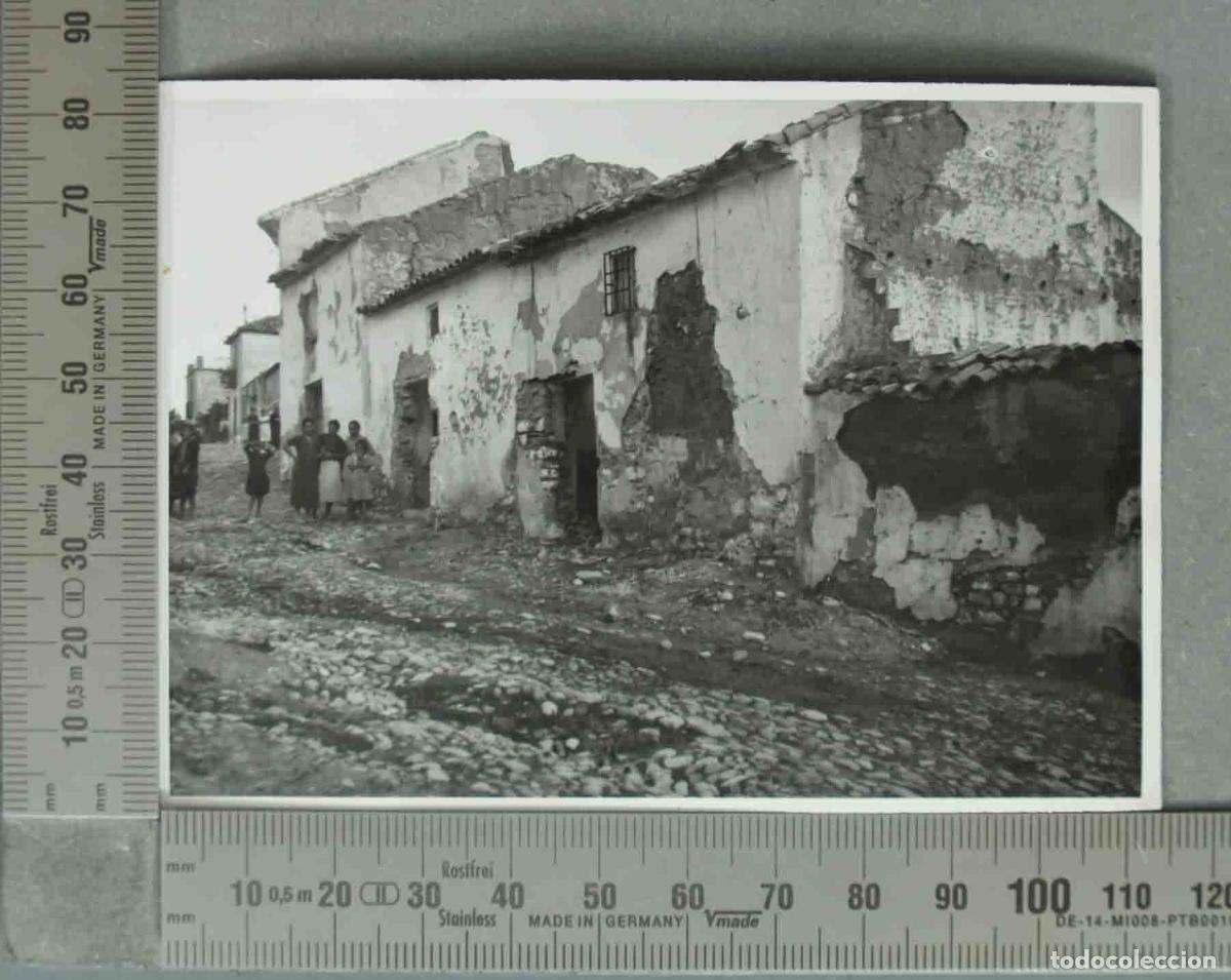 Alte Fotografie: FOTOGRAFIA. VISTA CASAS DA&Ntilde;ADAS GUERRA CIVIL. LOPERA. HACIA 1940