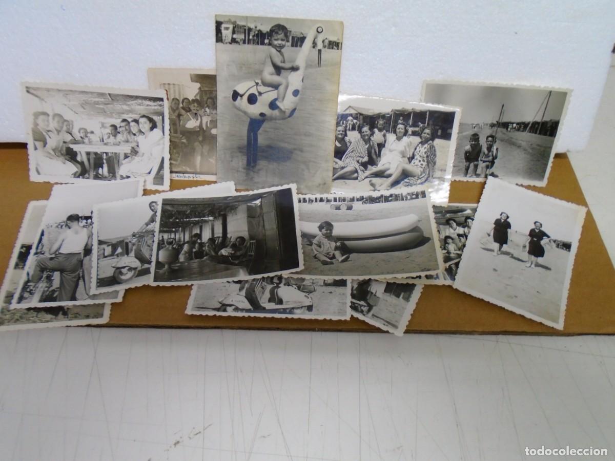 Fotograf&iacute;a antigua: SANTA POLA(ALICANTE)LOTE DE 14 ANTIGUAS FOTOS EN LAS BARRACAS DE VERANO EN LA PLAYA,A&Ntilde;OS 40/50.