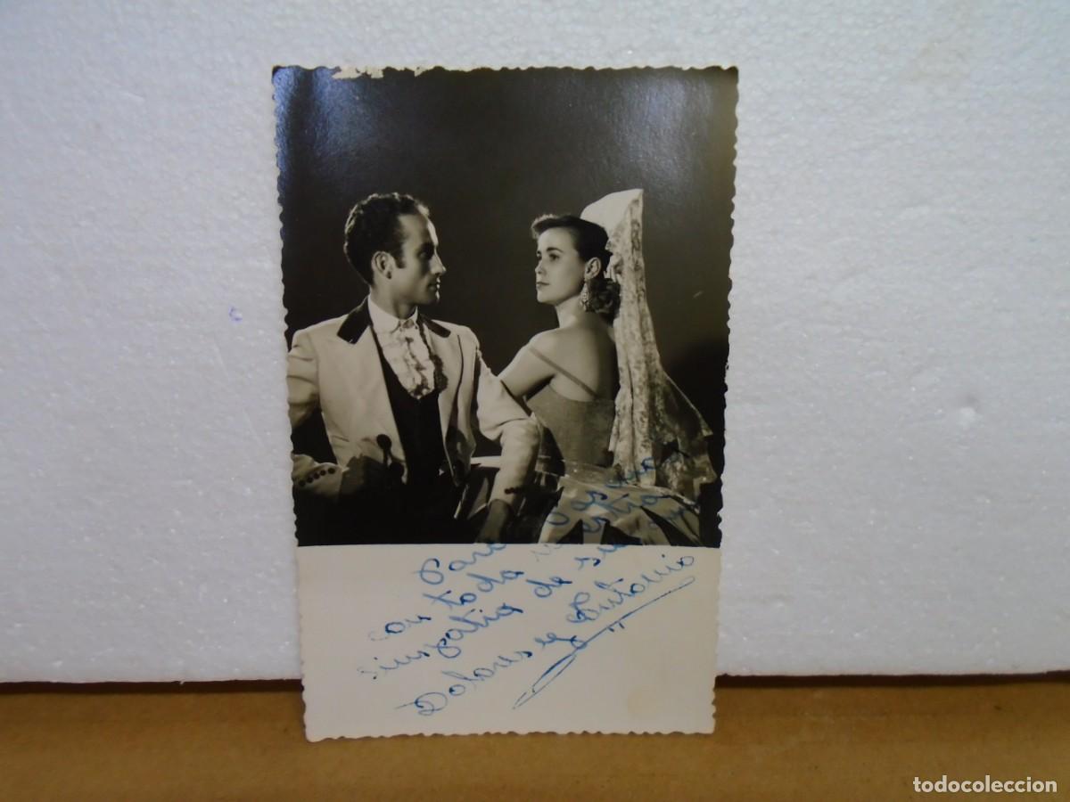 Fotograf&iacute;a antigua: DOLORES Y ANTONIO,PAREJA DE BAILE.FOTO ANTONIO ZARAGOZA,A&Ntilde;OS 50.DEDICATORIA AUTOGRAFA.