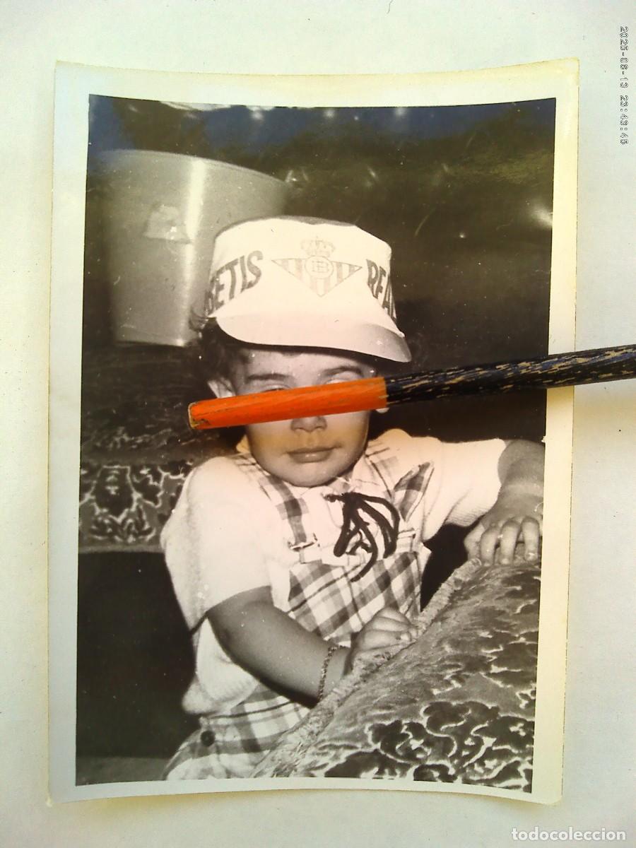 Fotograf&iacute;a antigua: FOTO DE NI&Ntilde;O CON GORRITO DEL REAL BETIS