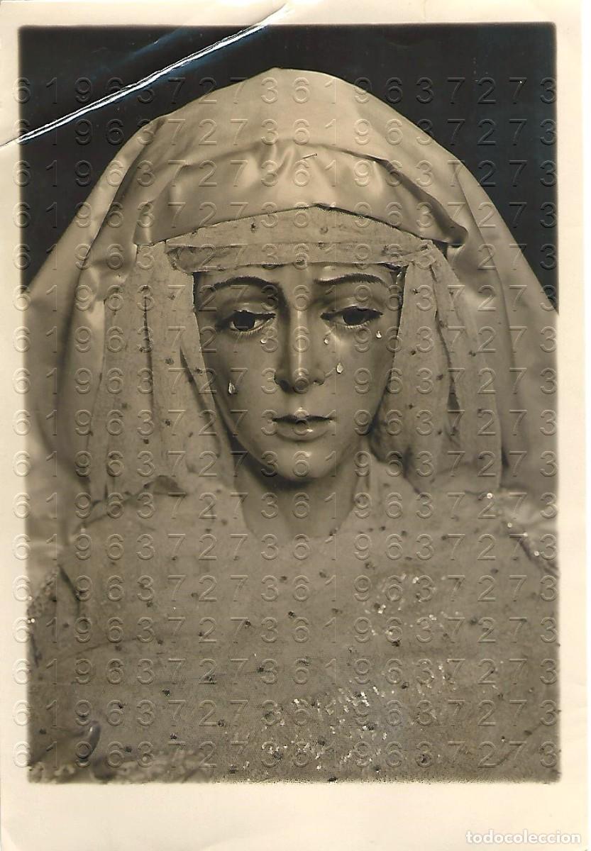 Fotograf&iacute;a antigua: SEVILLA SEMANA SANTA VIRGEN DE LA AMARGURA FOTOGRAFIA MUY ANTIGUA 17X11 M19