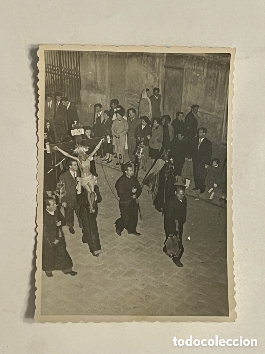 Fotograf&iacute;a antigua: SEMANA SANTA. Sant&iacute;simo Cristo del Grao, Semana Santa Marinera (h.1950?) Med&iacute;das: 10 x 7