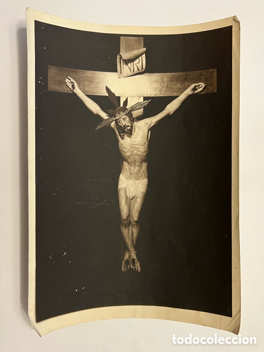 Fotograf&iacute;a antigua: SANT&Iacute;SIMO CRISTO DE LA LUZ.. ? Valladolid ? (h.1930?) Med&iacute;das: 24 x 18 cm.,