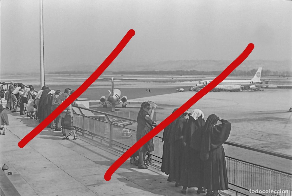 Fotograf&iacute;a antigua: Aeropuerto de Barajas A&ntilde;os 70 - NEGATIVO DE CELULOIDE
