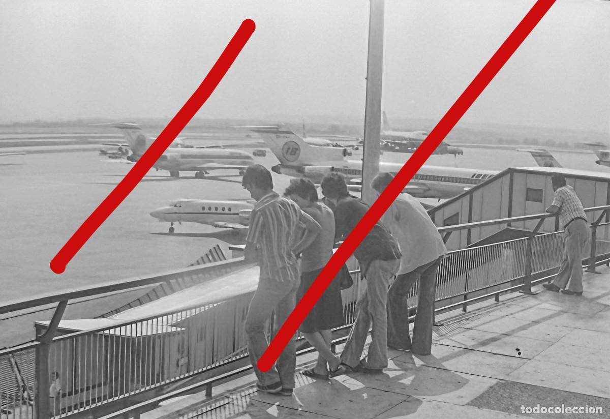 Fotograf&iacute;a antigua: Aeropuerto de Barajas A&ntilde;os 70 - NEGATIVO DE CELULOIDE
