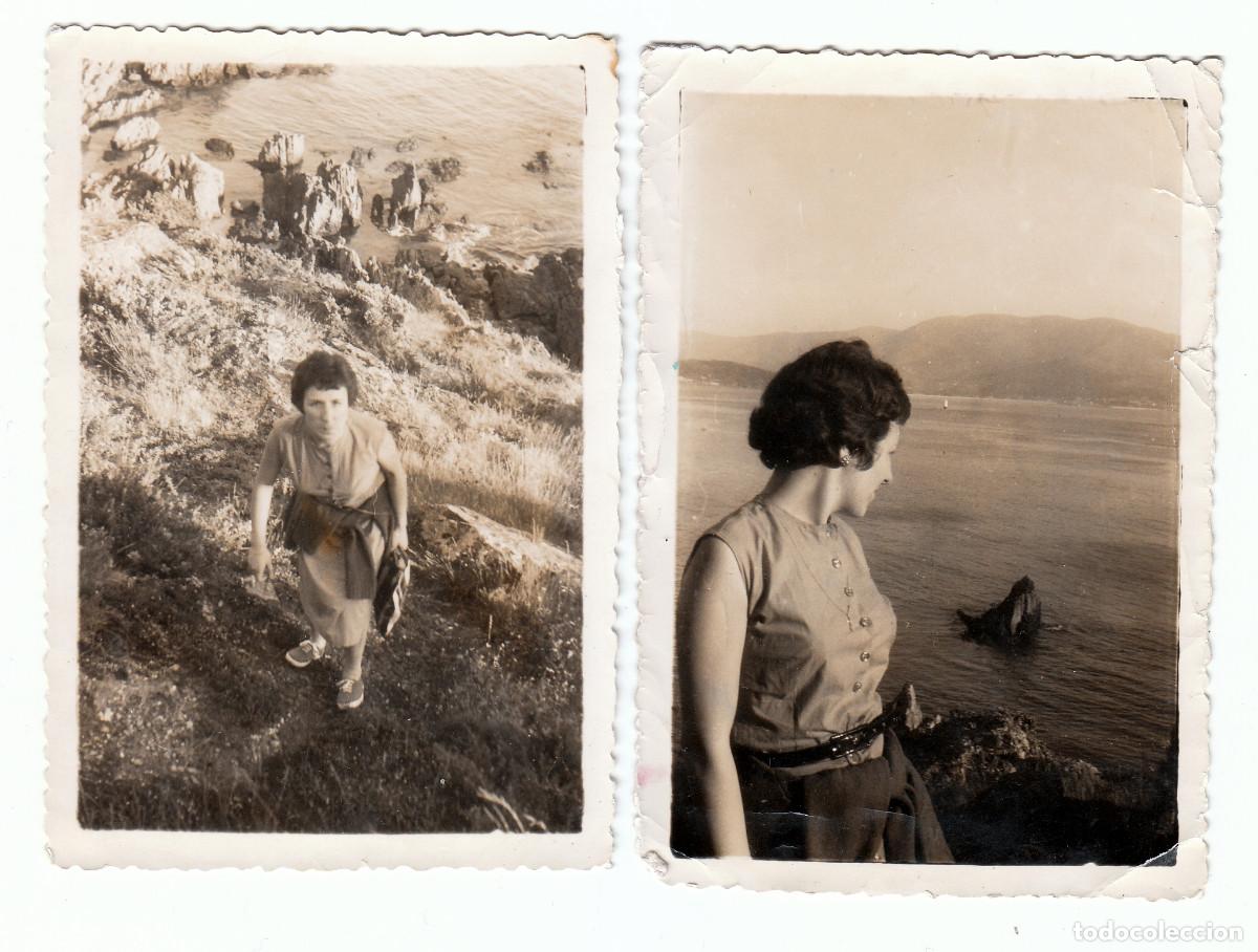 Fotograf&iacute;a antigua: 2 fotos. Pe&ntilde;a del Colomer, Formentor, Mallorca A&ntilde;os 50 pc