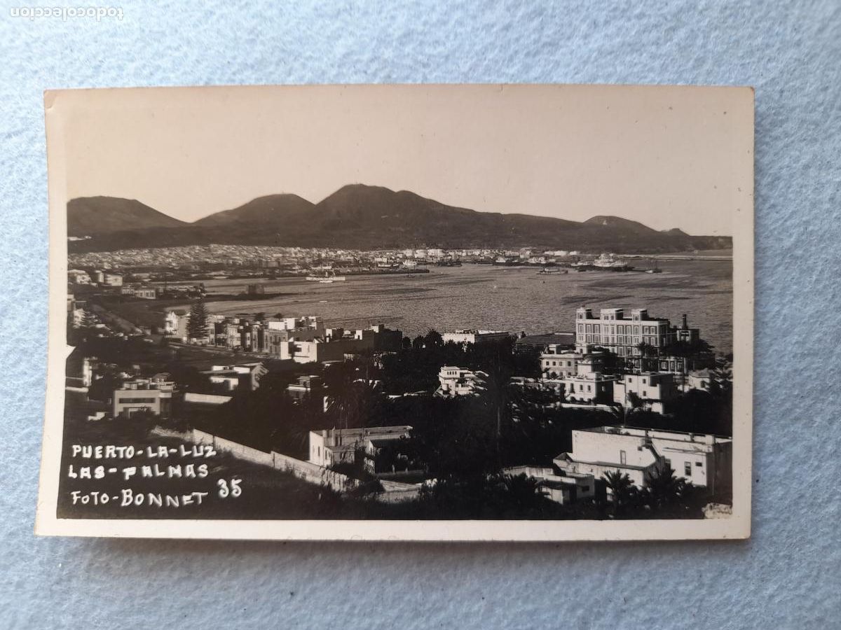 Fotografia antiga: Fotograf&iacute;a antigua de Las Palmas. Puerto de la Luz. Foto Bonet.