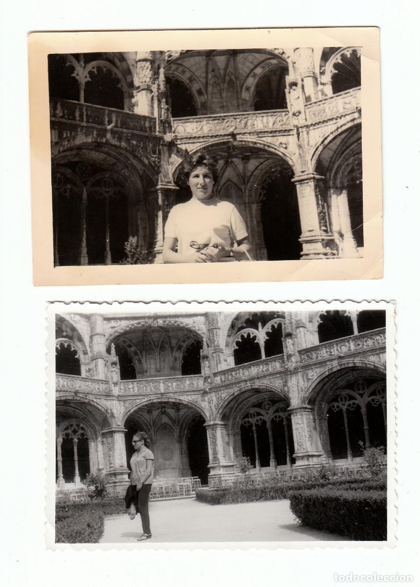 Fotograf&iacute;a antigua: 2 fotos. Claustro del Monasterio de los Jer&oacute;nimos, Bel&eacute;m, Lisboa. A&ntilde;os 60 pc
