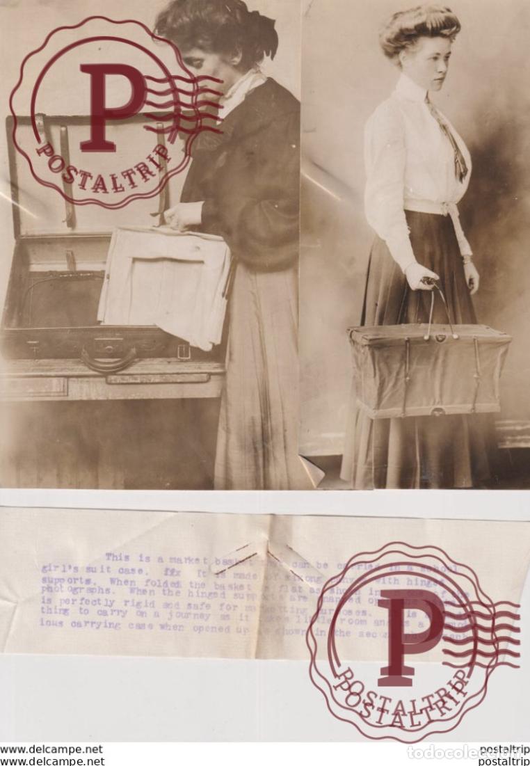 Alte Fotografie: LOT 3 PHOTOS MARKET BASKET 18*12 20*15CM 20*10 CM Fonds Victor FORBIN 1864-1947