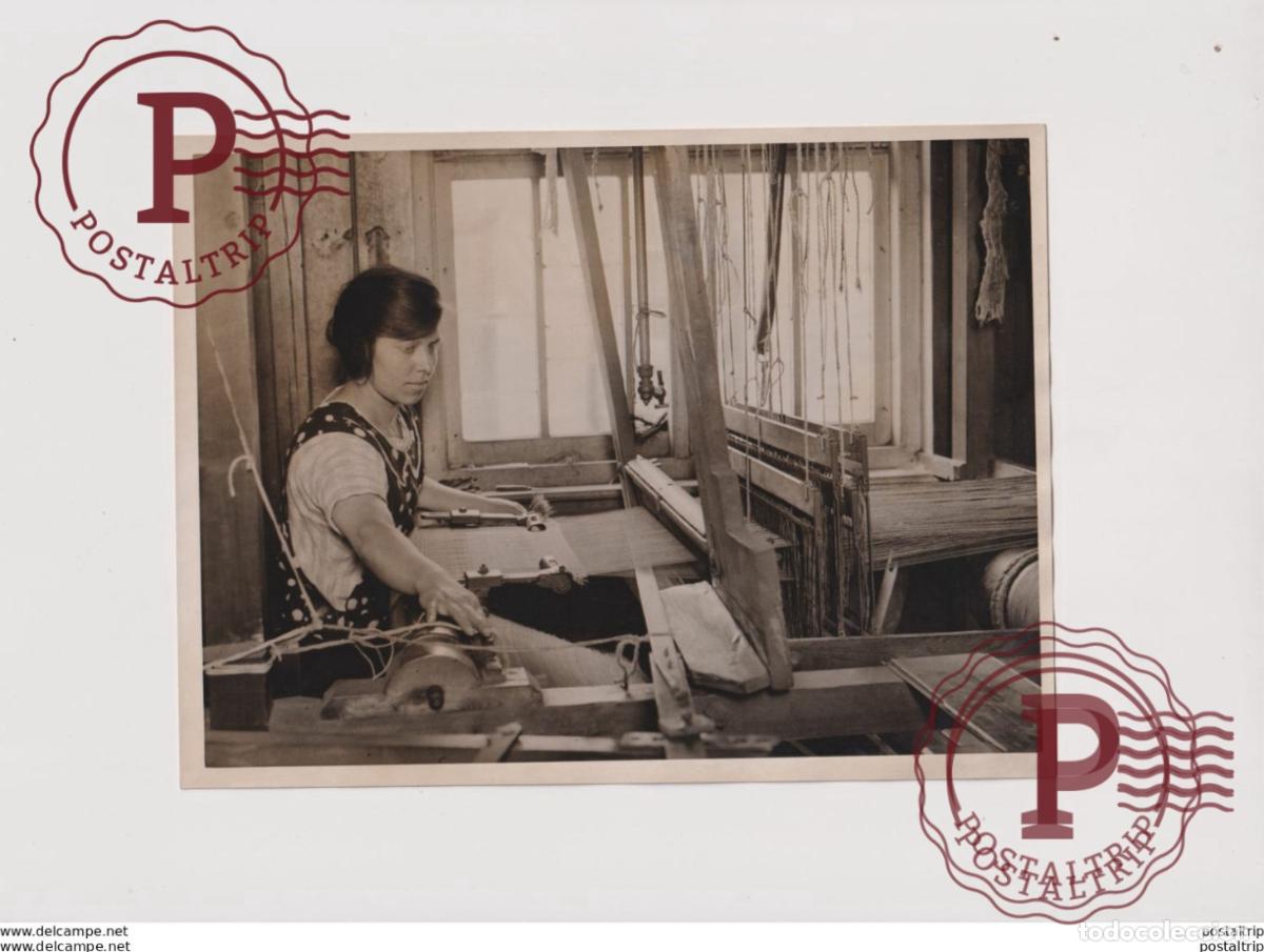 Alte Fotografie: OLD HORSE HAIR WEAVING INDUSTRY DAVENHAM LAVENHAM SUFFOLK 20*15CM&nbsp; Fonds Victor FORBIN 1864-1947