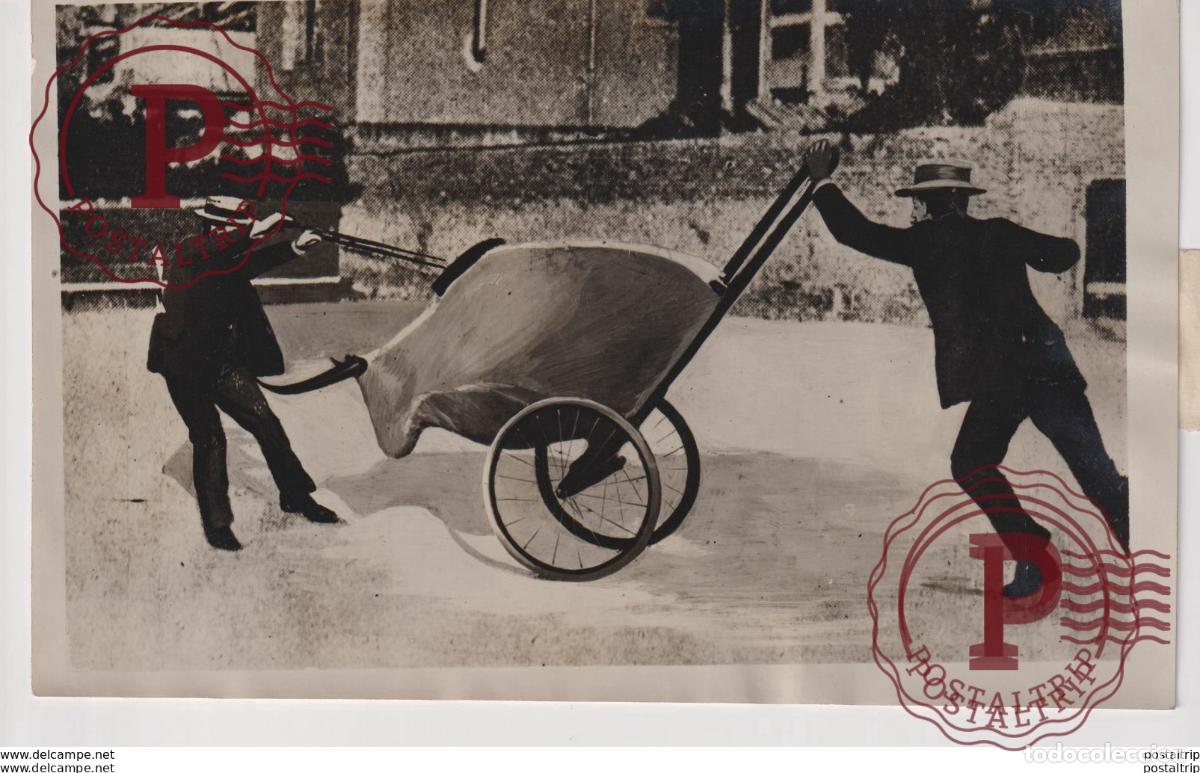 Alte Fotografie: MADRID ESPA&Ntilde;A SPAIN TRAINING BULLFIGHTERS DUMMY BEAST 20*13CM&nbsp; Fonds Victor FORBIN 1864-1947